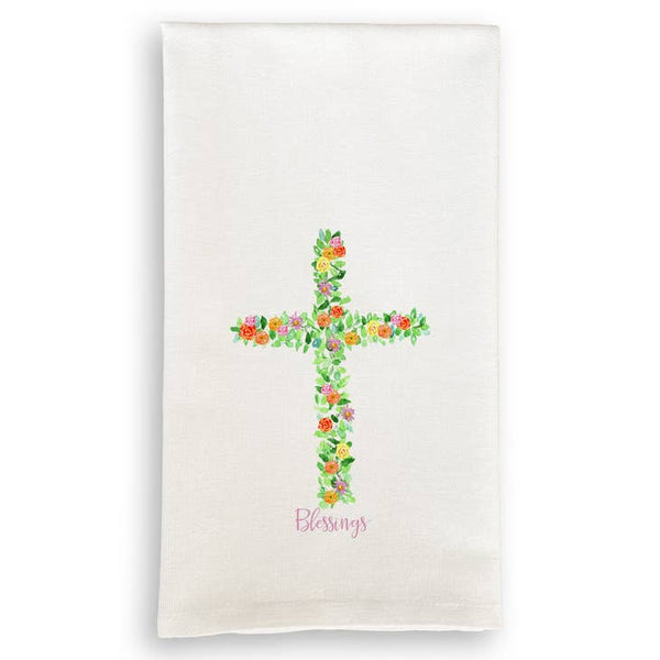 Sante Fe Crosses Linen Bath Towel - CLEARANCE