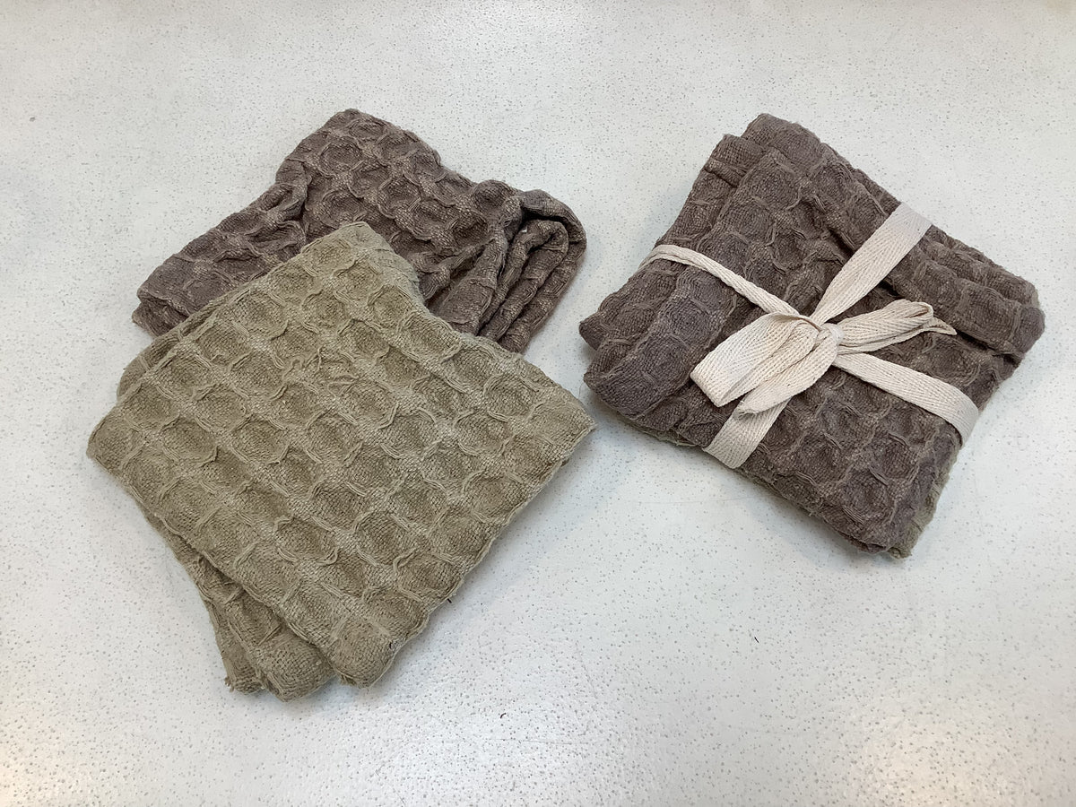 Creative Coop Cotton Waffle Weave Dish Cloths w/ Loop